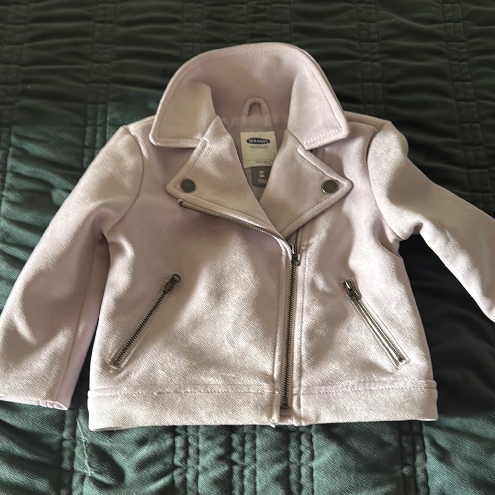 Old Navy Purple Moto Jacket Asymmetrical Zipper